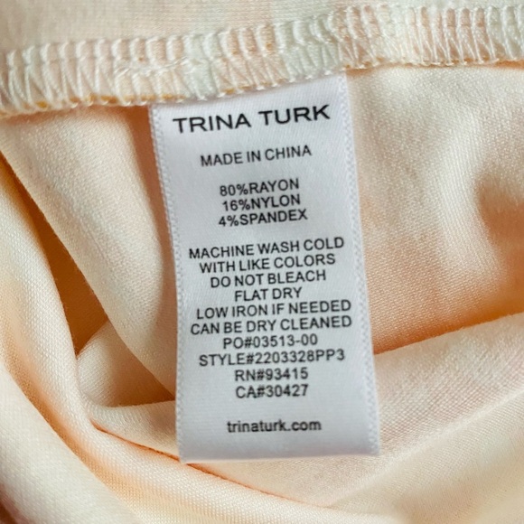 Trina Turk Women’s Zile Floral Ruffle Sleeveless Sheath Bodycon Midi Dress Sz 4 - Picture 12 of 12